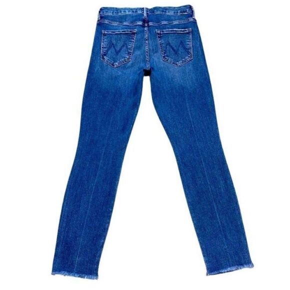 “Mother High-Waisted Looker Ankle Fray Walking on Coals Jeans 27x27 Stretch” - Picture 3 of 11